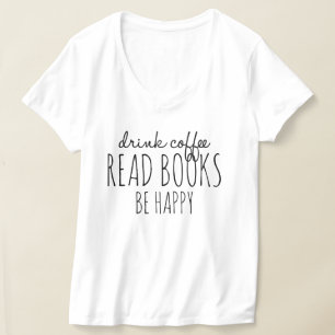 T-shirt Livres de café Bonheur