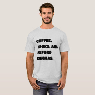 T-shirt Livres de café et virgules d'Oxford