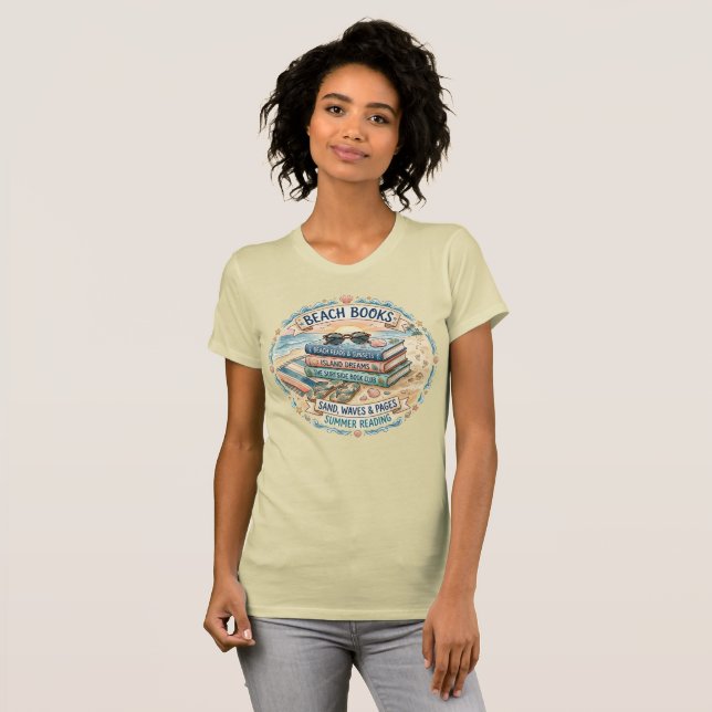 T-shirt Livres de plage Design de lecture estivale  (Devant entier)