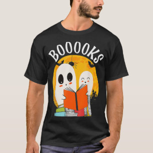 T-shirt Livres Drôle Halloween Ghost Bookworm Éffrayant Se