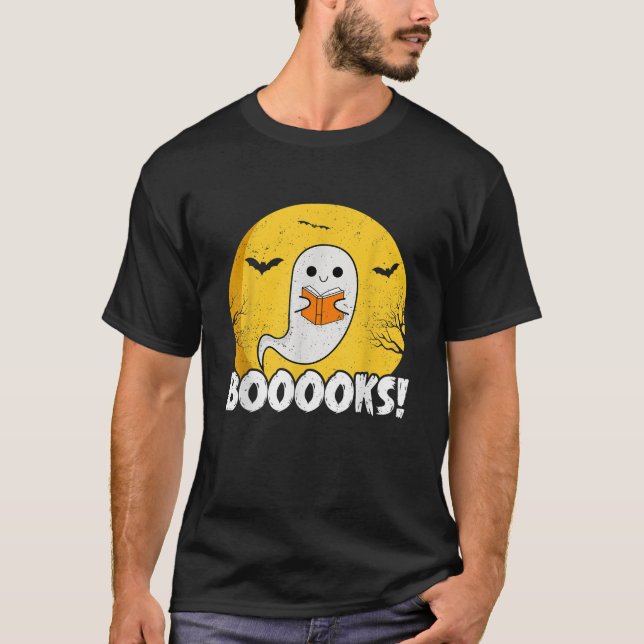 T-shirt Livres drôles de lecture d'Halloween Bibliothèque  (Devant)