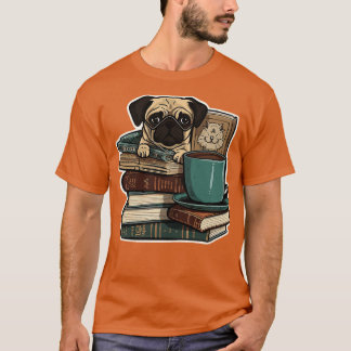 T-shirt Livres Et Café, Chiens Et Justice Sociale 80