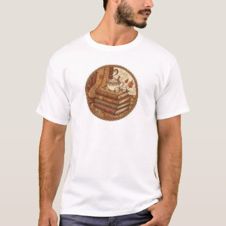 T-shirt Livres et café d'automne cosy Illustration