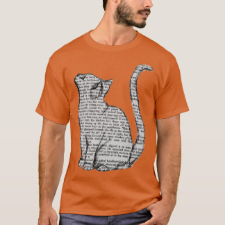 T-shirt livres et chats et livres et chats rétro rétro