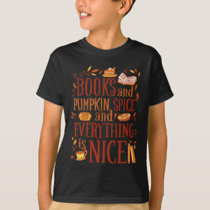 T-shirt Livres et épices citrouilles et tout beau mignon f