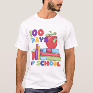 T-shirt Livres et Pommes 100 Jours de chemises scolaires