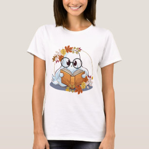 T-shirt Livres Fantôme Funny Livre Fantôme Nerd