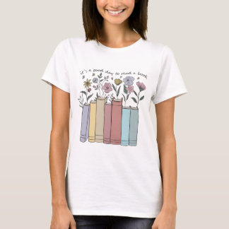 T-shirt Livres Floraux Esthétiques C'est Une Bonne Journée