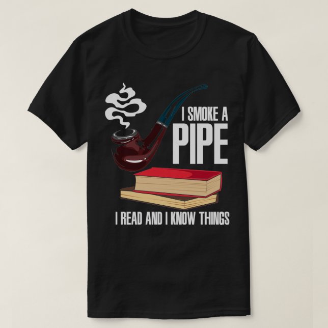 T-shirt LIVRES FUMEURS DE PIPE Je fume un tuyau (Design devant)