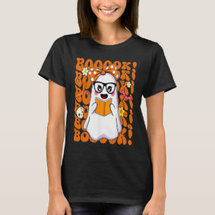 T-shirt Livres Ghost Boo Lire Livres Bibliothèque Enseigna