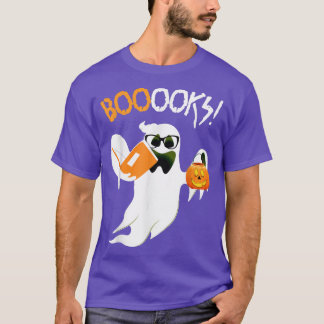 T-shirt Livres Ghost Boo Lire Livres Bibliothèque Enseigna