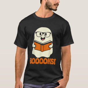 T-shirt Livres Ghost Boo Lire Livres Bibliothèque Enseigna