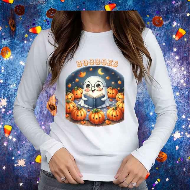 T-shirt LIVRES Ghost Citrouille Halloween (Créateur téléchargé)