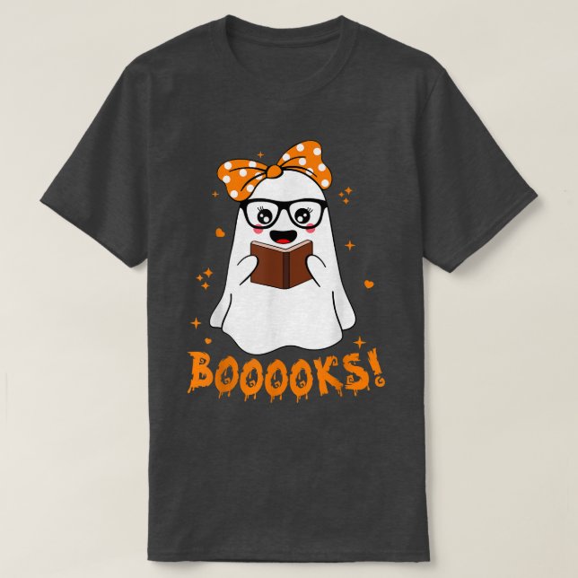 T-shirt Livres Ghost Funny Boo Lire Livres Lover Library H (Design devant)
