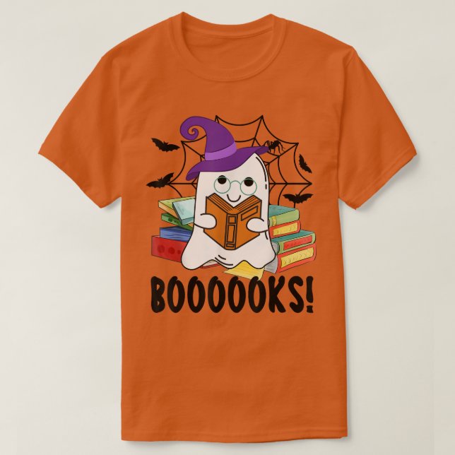 T-shirt Livres Ghost Funny Halloween Livre Lover Bibliothè (Design devant)