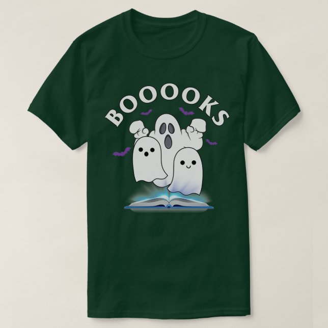T-shirt Livres Ghost Halloween Librarian Funny Ha (Design devant)