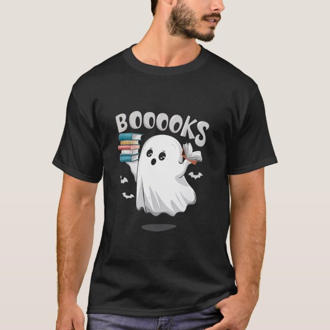 T-shirt Livres Ghost Lecture Librairie Halloween Enseignan (Devant)