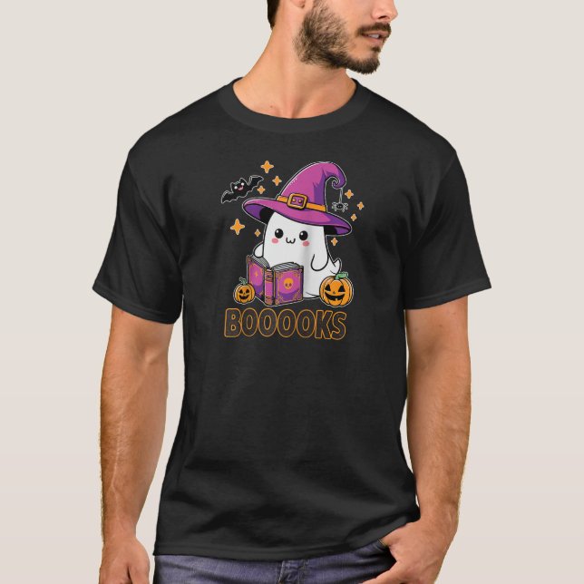 T-shirt Livres Ghost Livres Halloween Lecture Librarian Th (Devant)