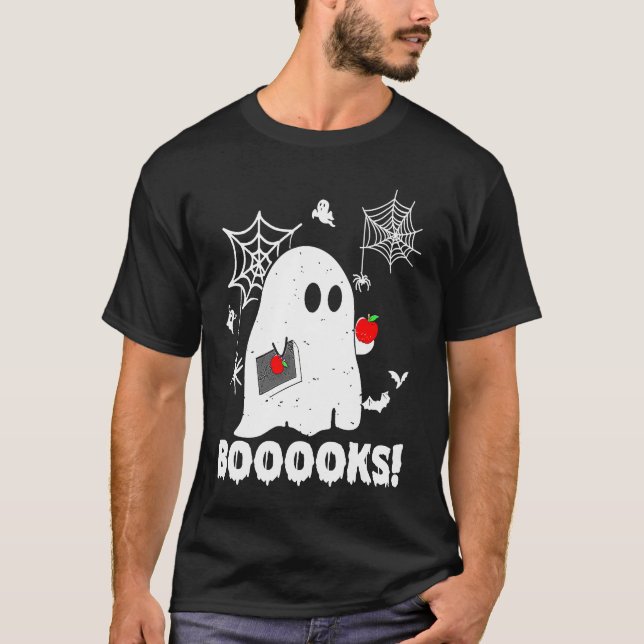 T-shirt Livres Ghost Teacher Halloween (Devant)