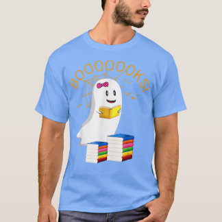 T-shirt Livres Halloween Ghost Lire Livre mignonne Livre L