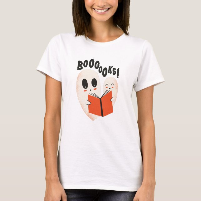 T-shirt Livres Halloween Ghosts Book (Devant)