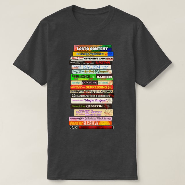 T-shirt Livres interdits Motifs de la pile Les livres sont (Design devant)