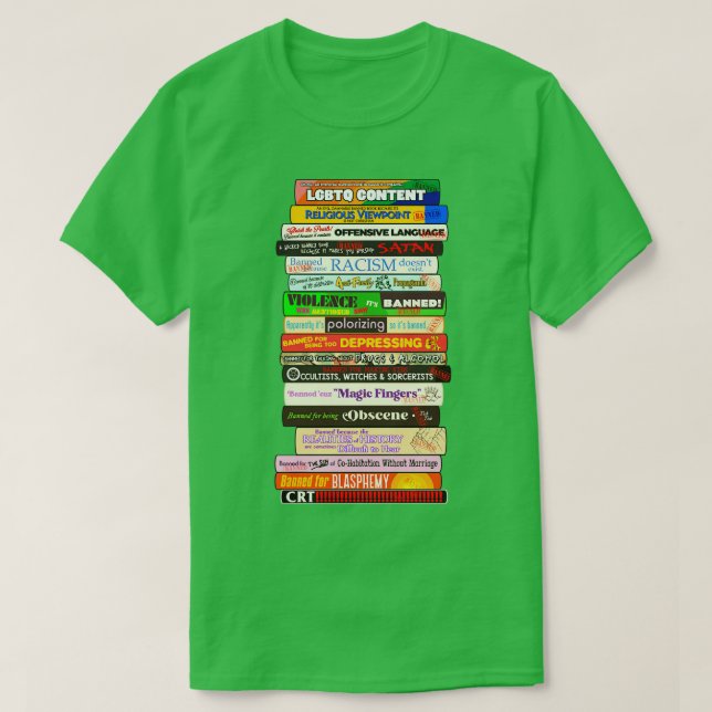 T-shirt Livres interdits Motifs de la pile Les livres sont (Design devant)