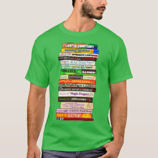 T-shirt Livres interdits Motifs de la pile Les livres sont
