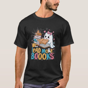 T-shirt Livres Mignons Fantôme Lis Davantage Booooks Prof