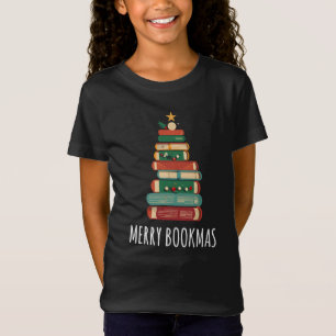 T-Shirt Livres Noël Arbre Joyeux Livres