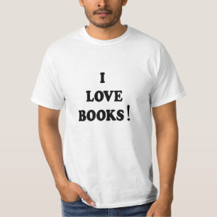 T-shirt Livres noirs "I Love Books"