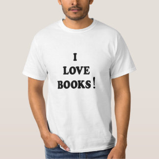 T-shirt Livres noirs "I Love Books"
