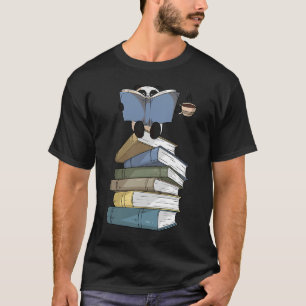 T-shirt Livres Panda Boire Café Panda Lecture Ours Lecture
