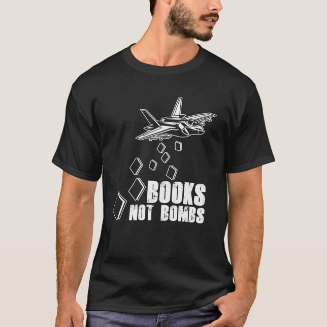 T-shirt Livres pas bombes Lecteur de livre Lecture littéra (Devant)