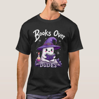 T-shirt Livres Plus Dudes Livre Worm Ghost Livre Lecture G