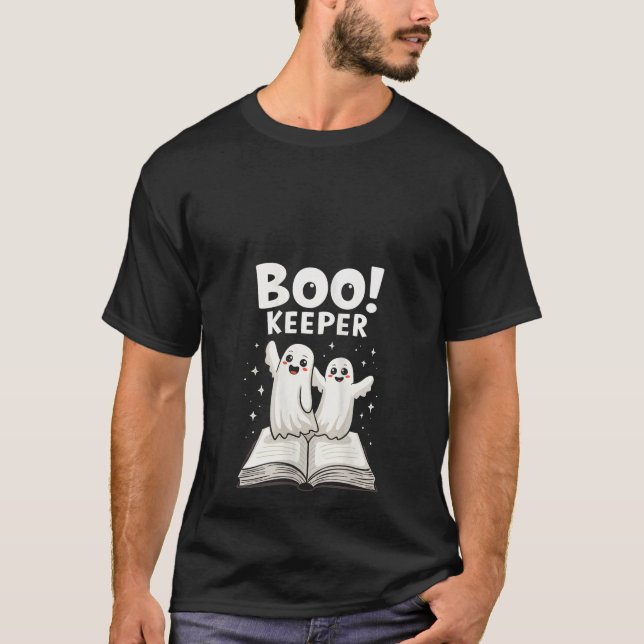 T-shirt Livres pour femmes Livres Nerd Boo Keeper Ghost Li (Devant)