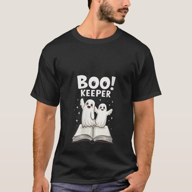 T-shirt Livres pour femmes Livres Nerd Boo Keeper Ghost Li (Devant)