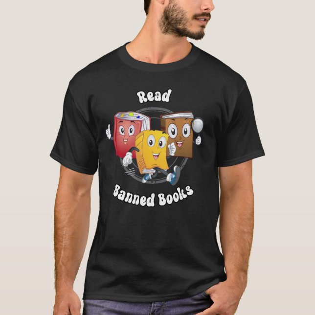 T-shirt Livres rétro mignons - Lire Livres interdits (Devant)