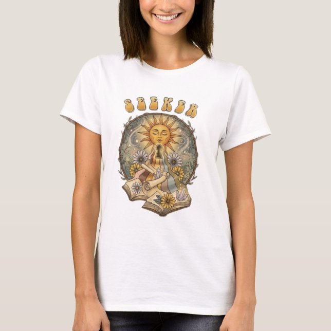 T-shirt Livres Rétro Solaires et Mystiques Chercheur  (Devant)