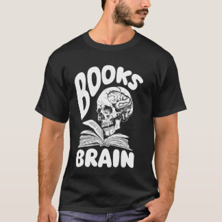 T-shirt Livres Skull Bookworm Literature Writer - Novel Bo