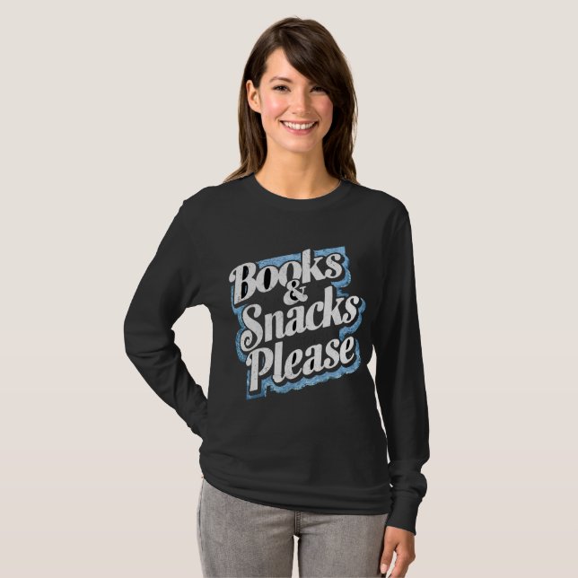 T-shirt Livres & Snacks, S'Il Vous Plaît (Devant entier)