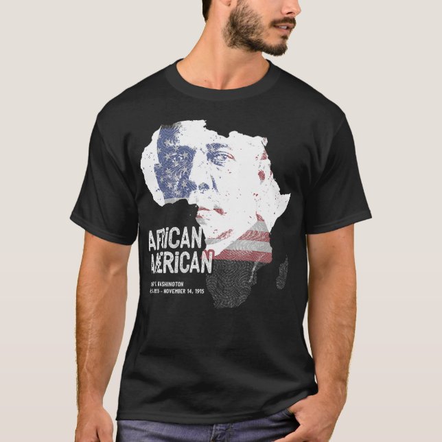 T-shirt Livret afro-américain T Washington Black History (Devant)