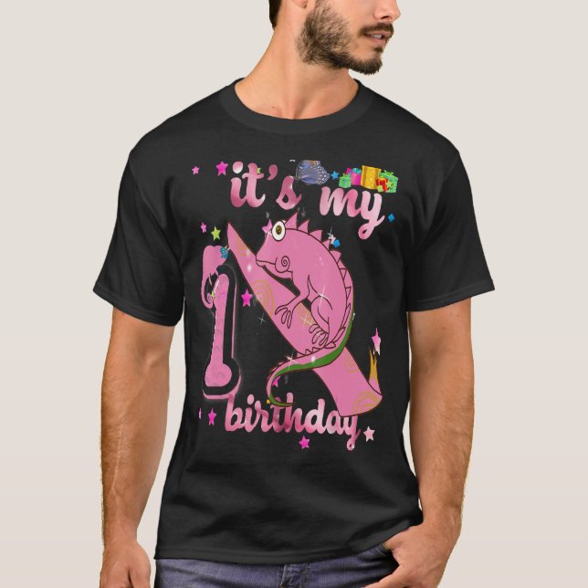 T-shirt Lizard Birthday Girl Princess 1er Anniversaire Liz (Devant)
