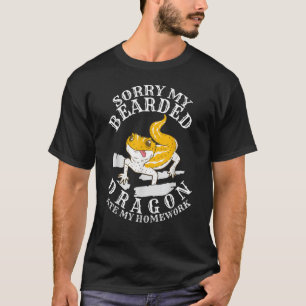 T-shirt Lizard Désolé Mon Dragon Learé A Mangé Mes Mains