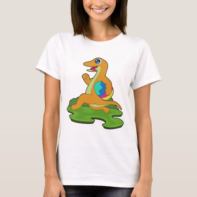 T-shirt Lizard Easter Easter egg (Devant)