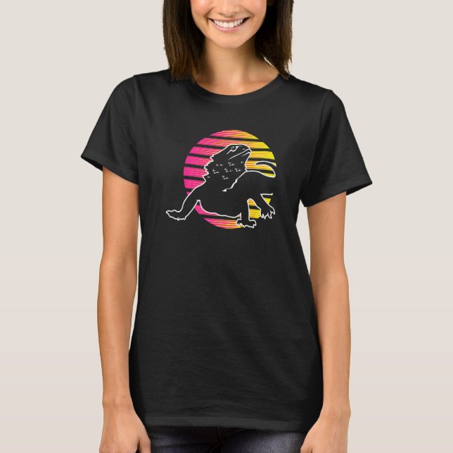 T-shirt Lizard Et Reptiles De Coucher De Soleil De Dragon (Devant)