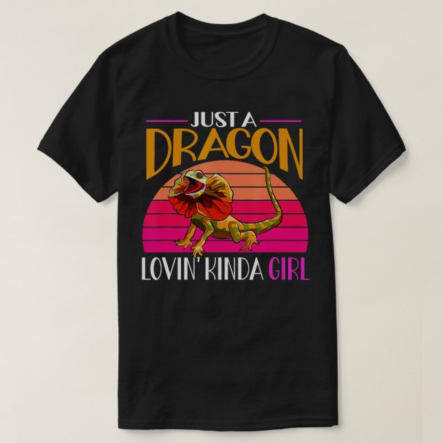 T-shirt Lizard Fragmenté Juste Un Dragon Lovin Kinda Girl  (Design devant)