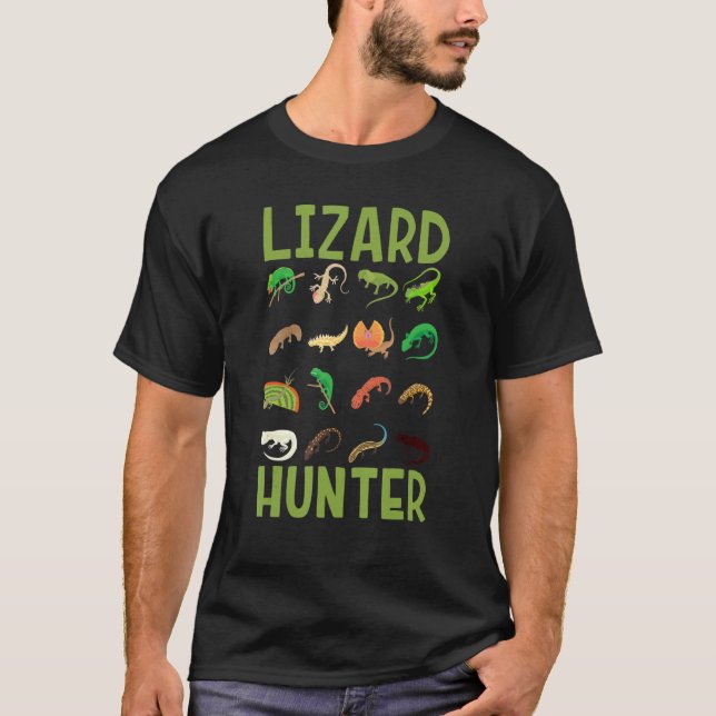T-shirt Lizard Hunter Reptile Lizards Dragon Lizards (Devant)