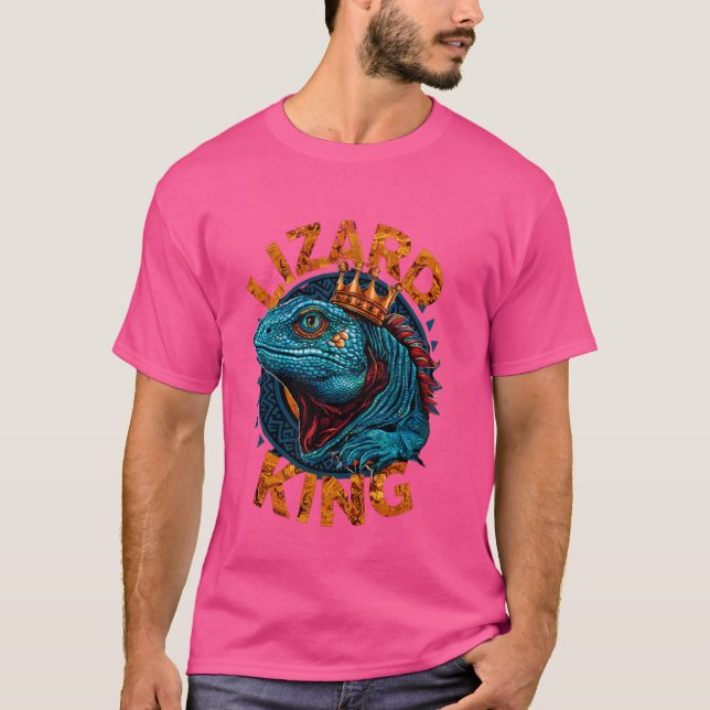 T-shirt Lizard King Drôle Reptile Exotique Iguana Porté Dr (Devant)