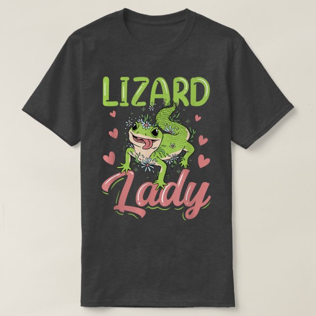 T-shirt Lizard Lady Lizard Animal Gecko Lover (Design devant)